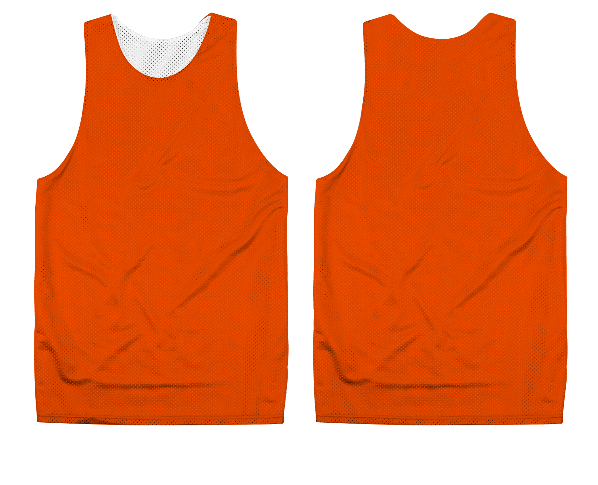 Custom fluorescent orange adult youth unisex pinnies - Pinnies