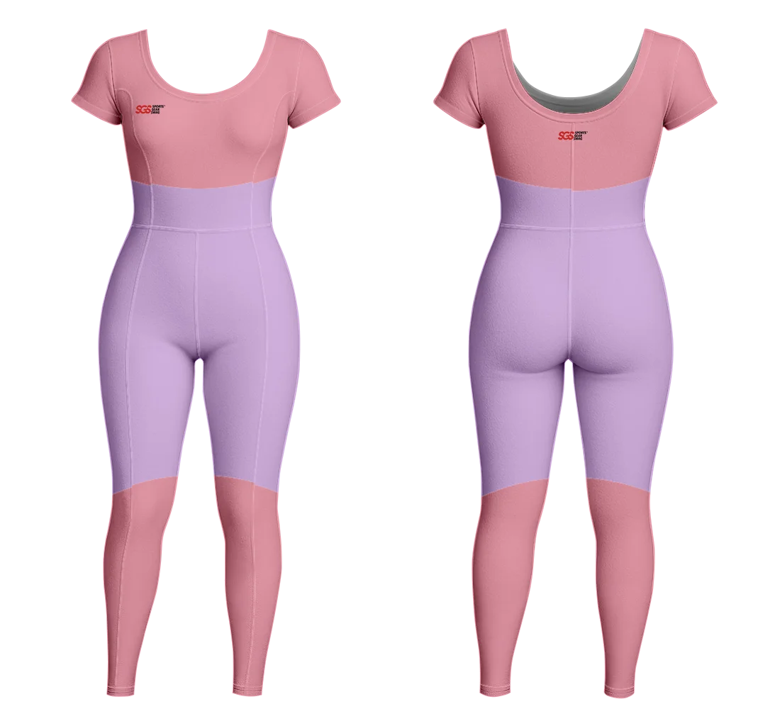 Custom women short  sleeve unitards dance uniform slate - Dance-bodysuits