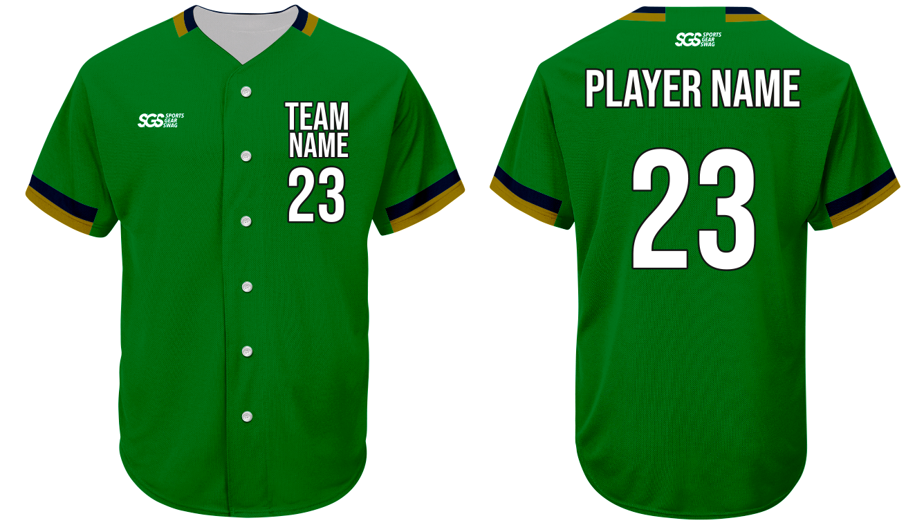 Custom leprechaun lime adult youth unisex full buttons softball jersey - Jersey