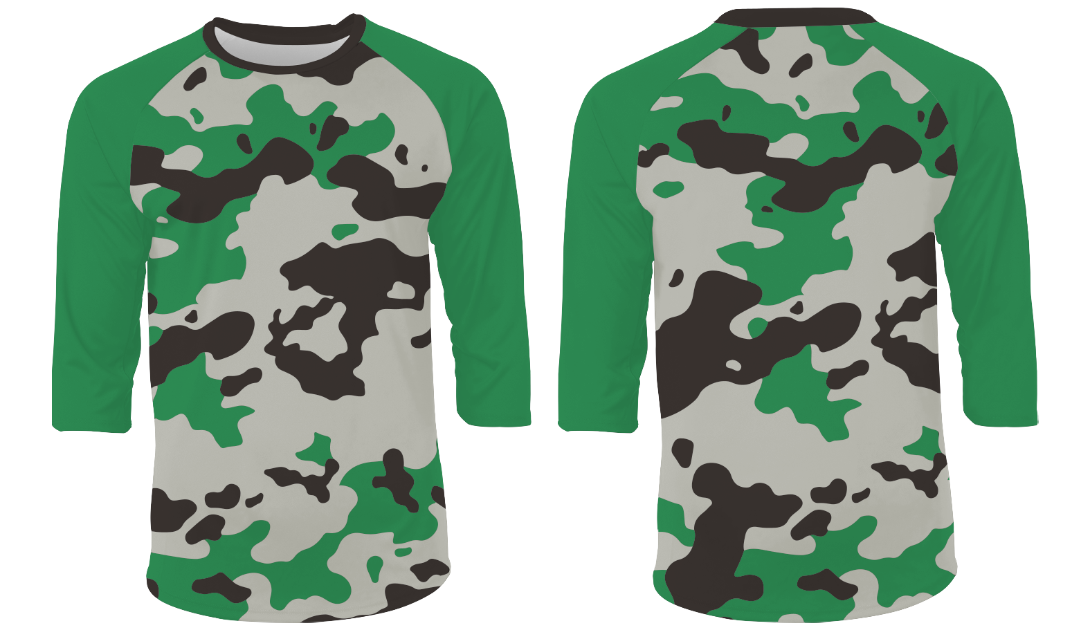 Custom army print 3/4 sleeve adult youth unisex shirt - Shirt-3-4-sleeve