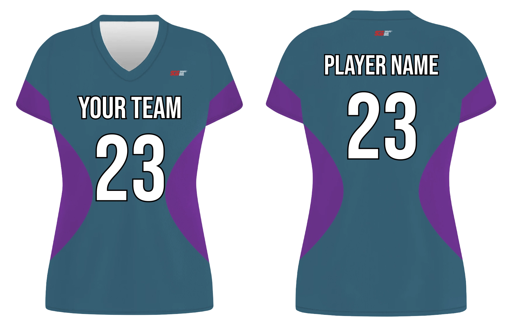Custom dark blue solids adult youth volleyball jersey - Jersey