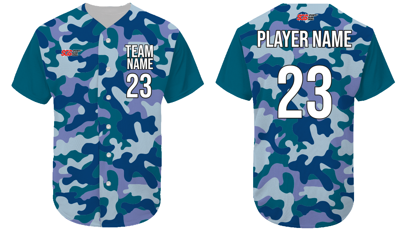 Custom chest camo adult youth unisex softball jersey - Jersey