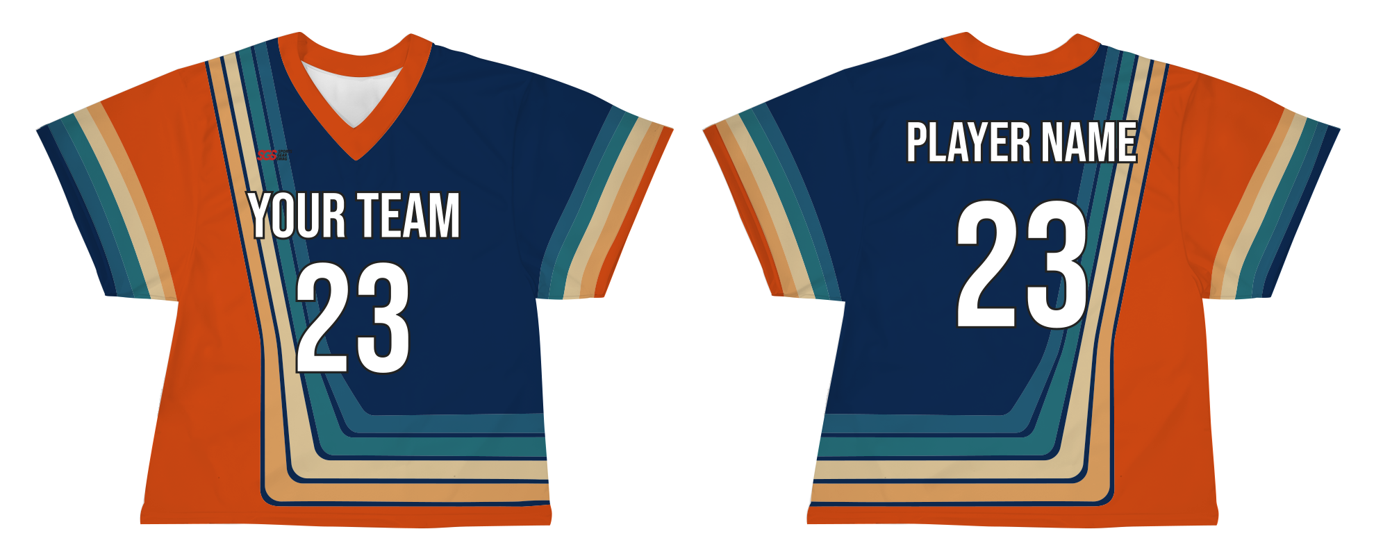 Custom l stripes adult youth unisex lacrosse jerseys - reversible uniform - Jersey