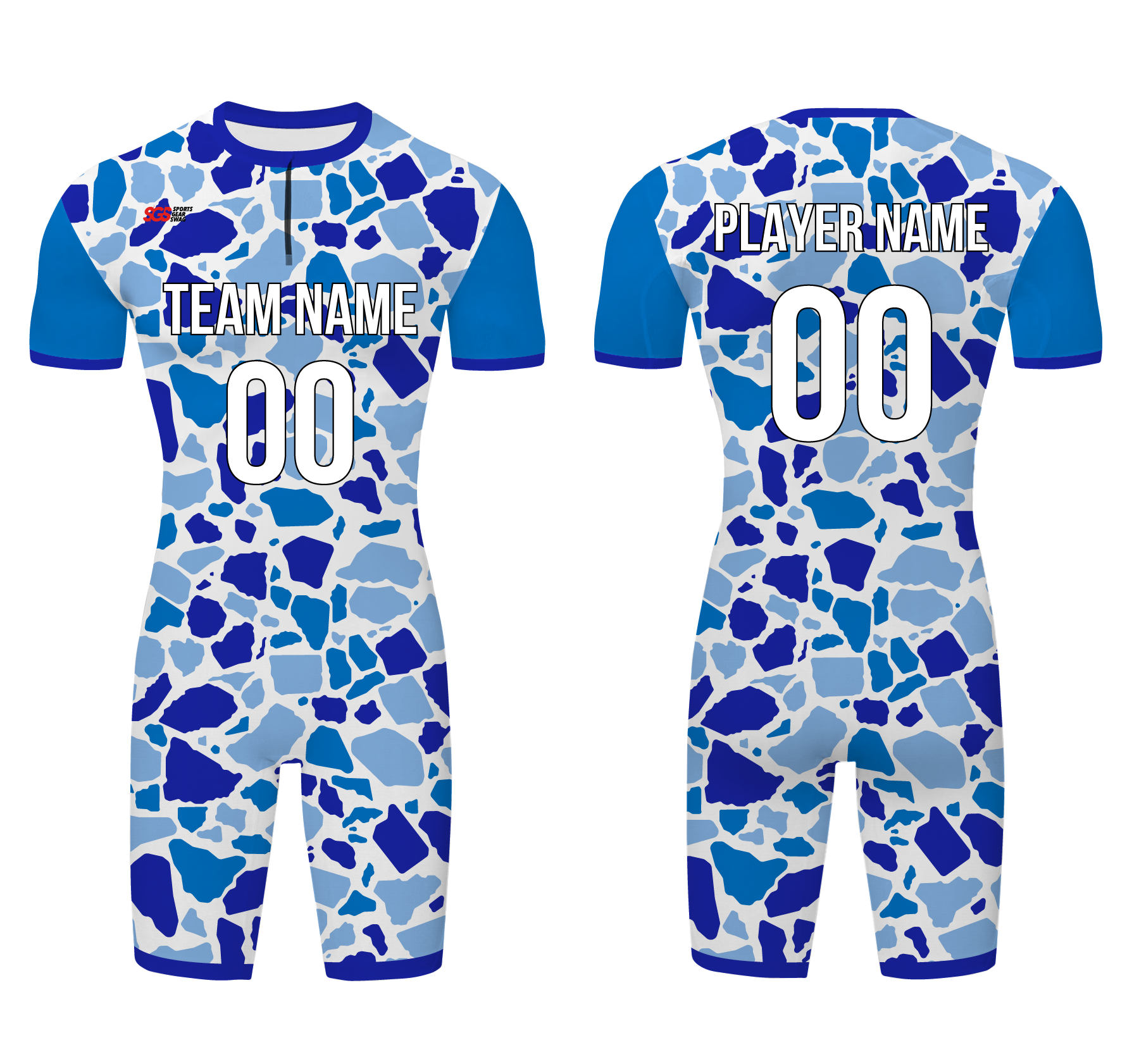 Custom water men speed suit sapphire wave - Men-water-speed-suits