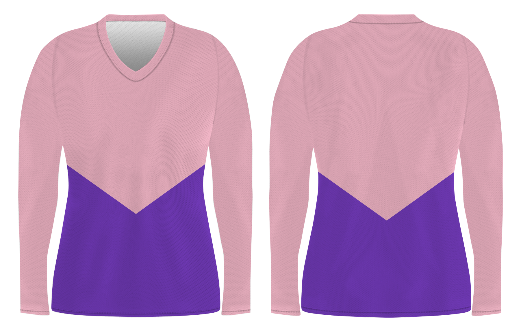 Custom purple solids adult youth volleyball long sleeve jersey - Jersey
