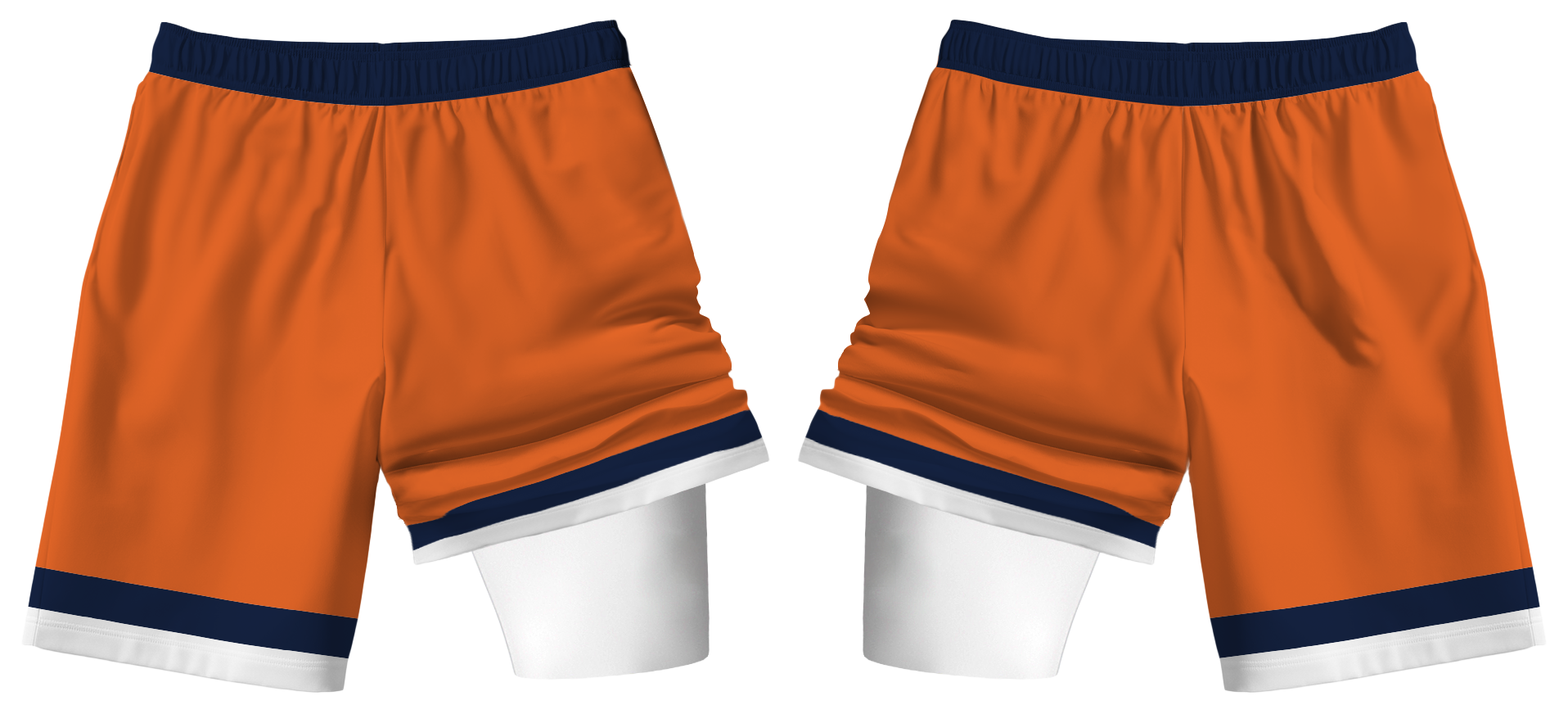 Custom archery shorts unisex adult youth tangerine - Archery-shorts