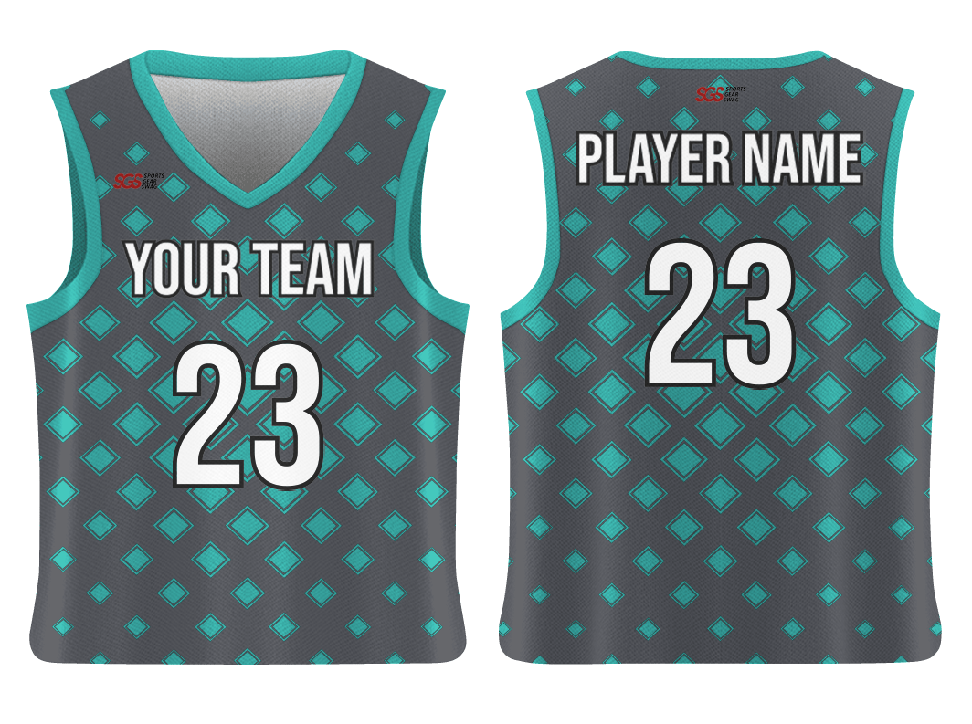 Custom multiple square shape adult youth unisex basketball jersey - reversible uniform - Jersey