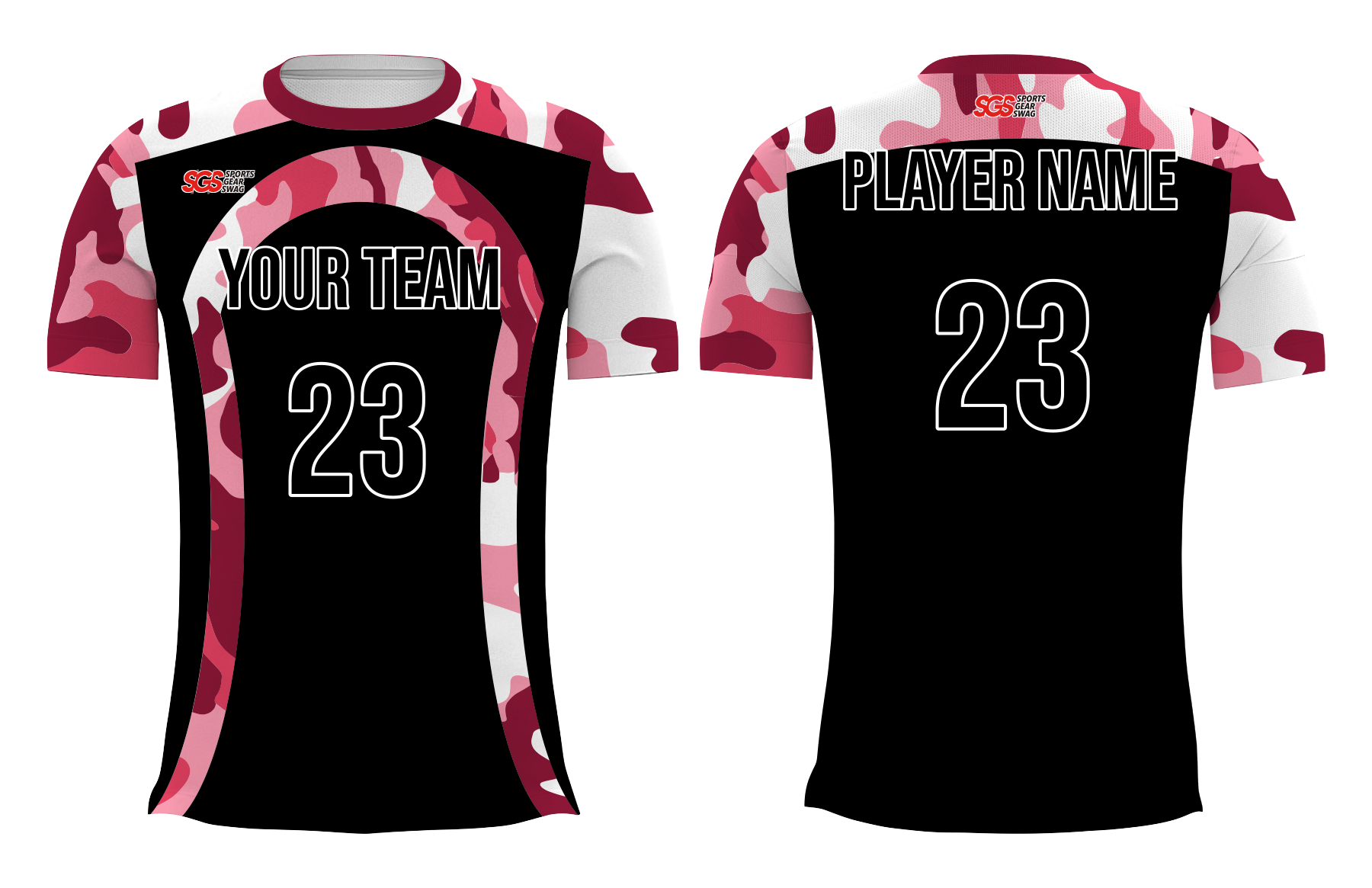 Custom pink camo adult youth volleyball  unisex jersey - Jersey