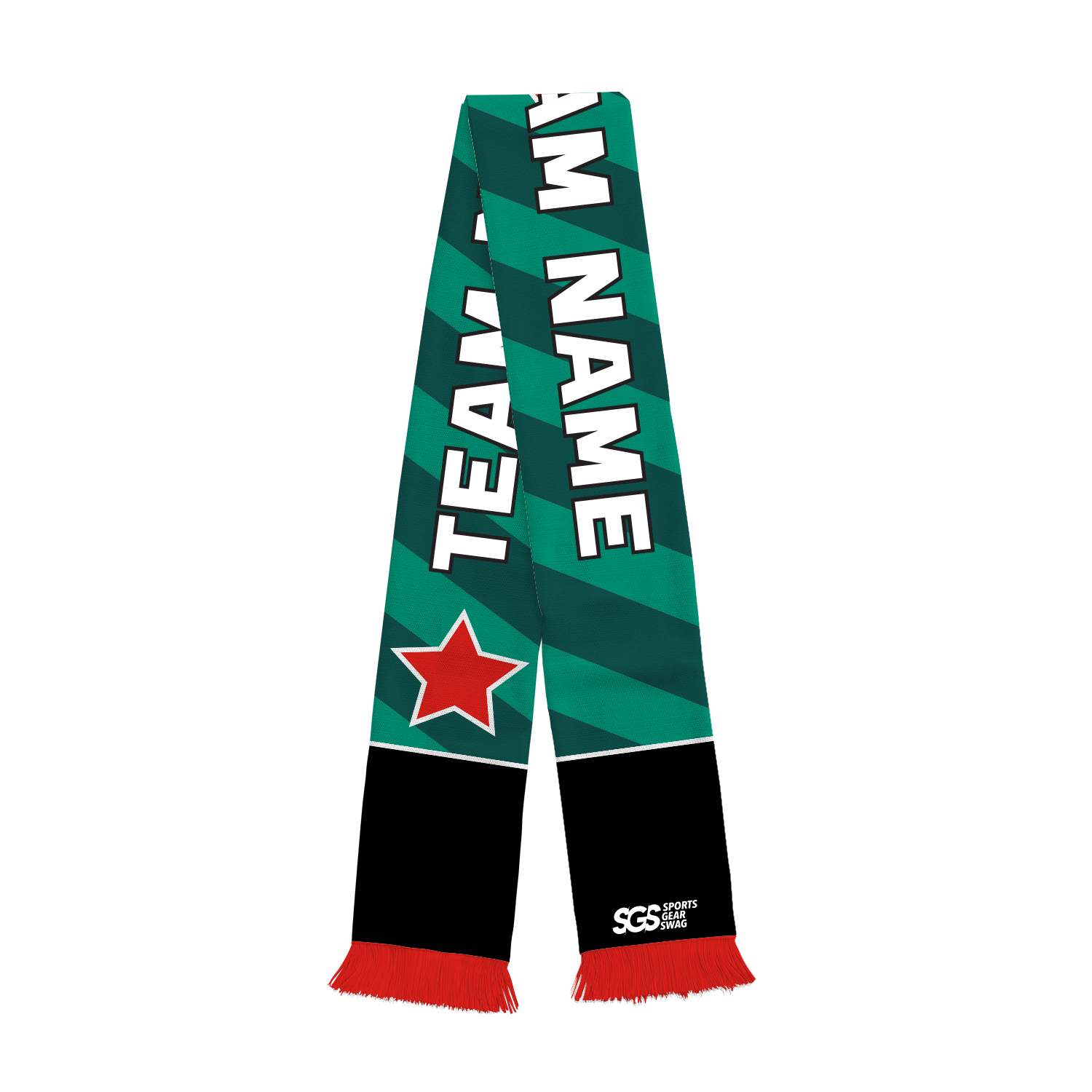 Custom fan scarf emerald blaze - Fan-scarves