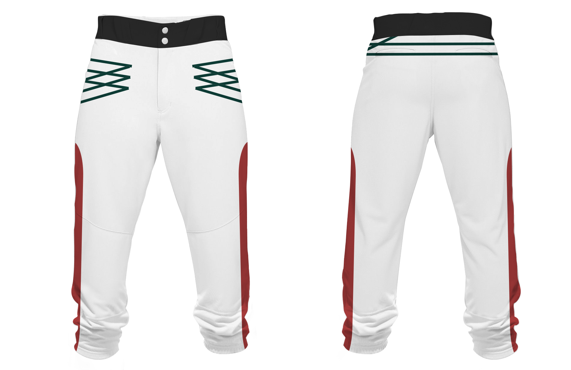 Custom zigzag adult youth unisex knicker pants - Baseball-pants