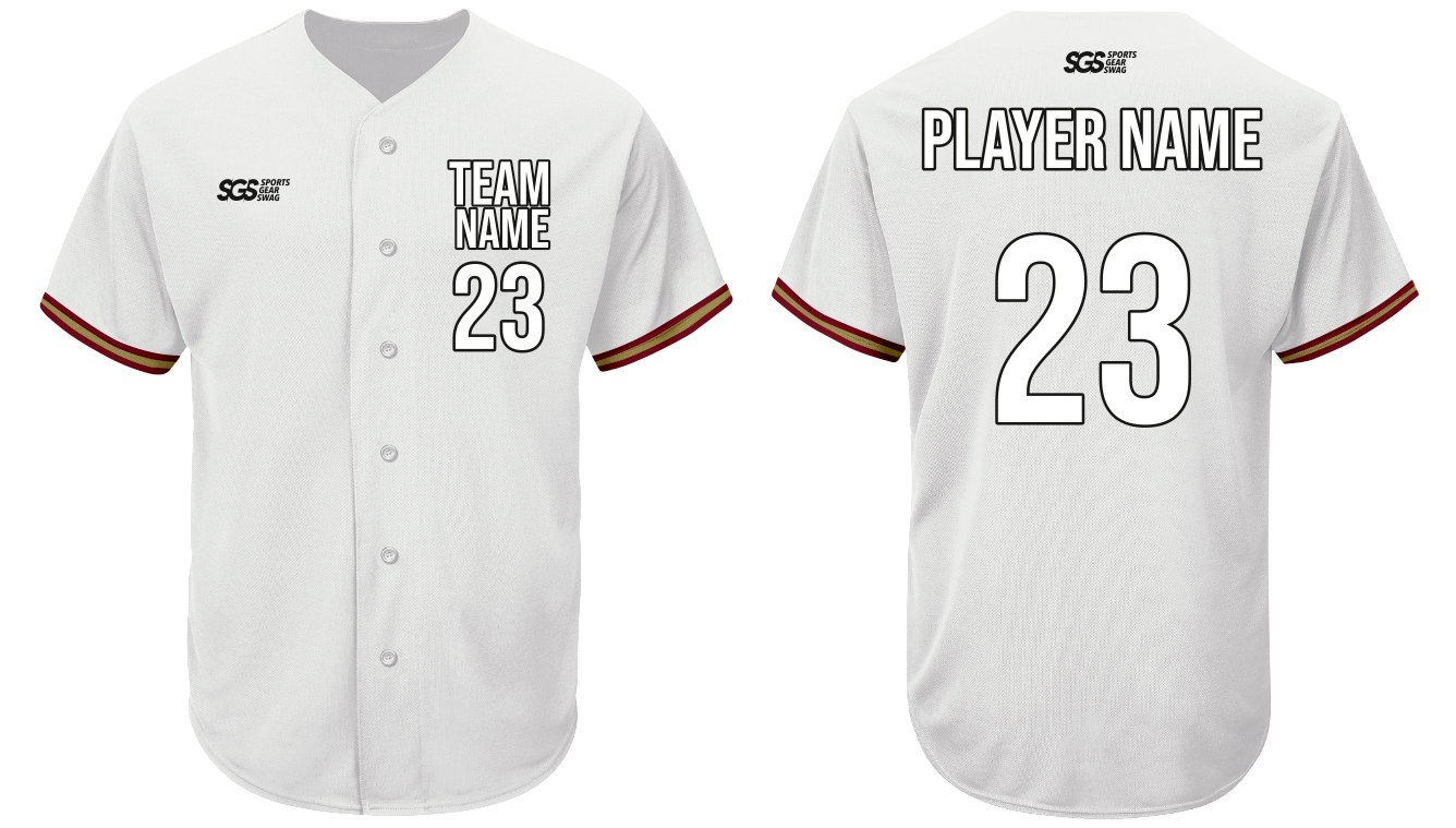 Custom snowy peak adult youth unisex full buttons softball jersey - Jersey
