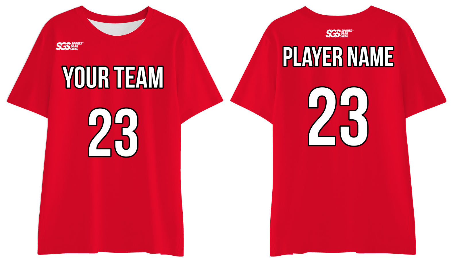 Custom red adult youth unisex comfort short-sleeve t shirt - Shirt