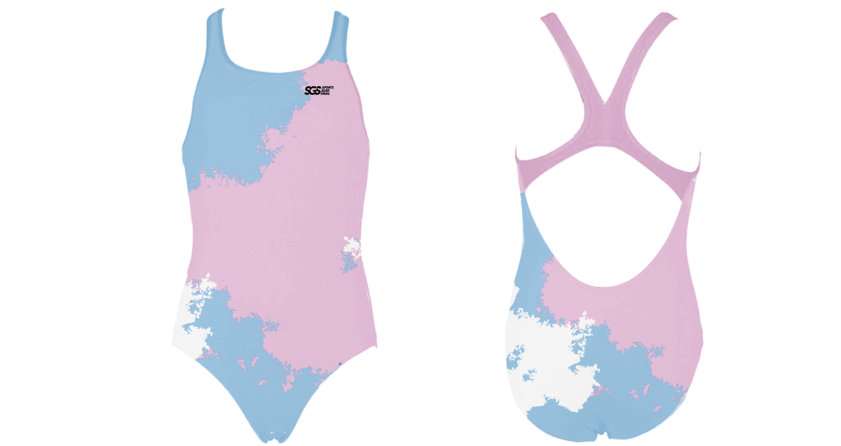 Custom youth standard bathing suit cloud burst - Swimming-bathing-suits