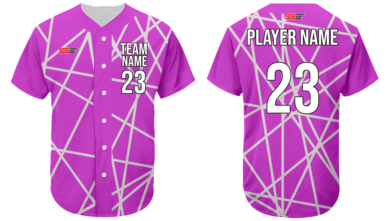 Custom vertical stripes adult youth unisex softball jersey - Jersey