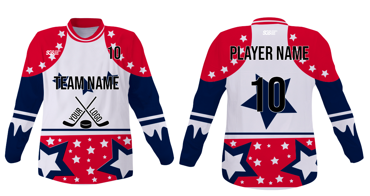 Custom amazing stars adult youth unisex hockey jersey - Jersey