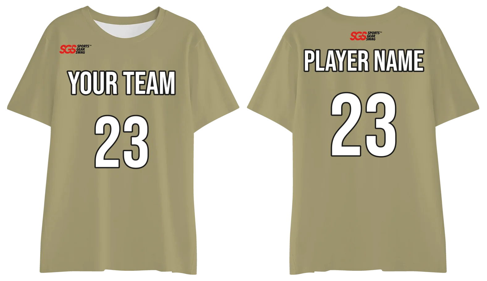 Custom beige comfort adult youth unisex t shirt - Jersey
