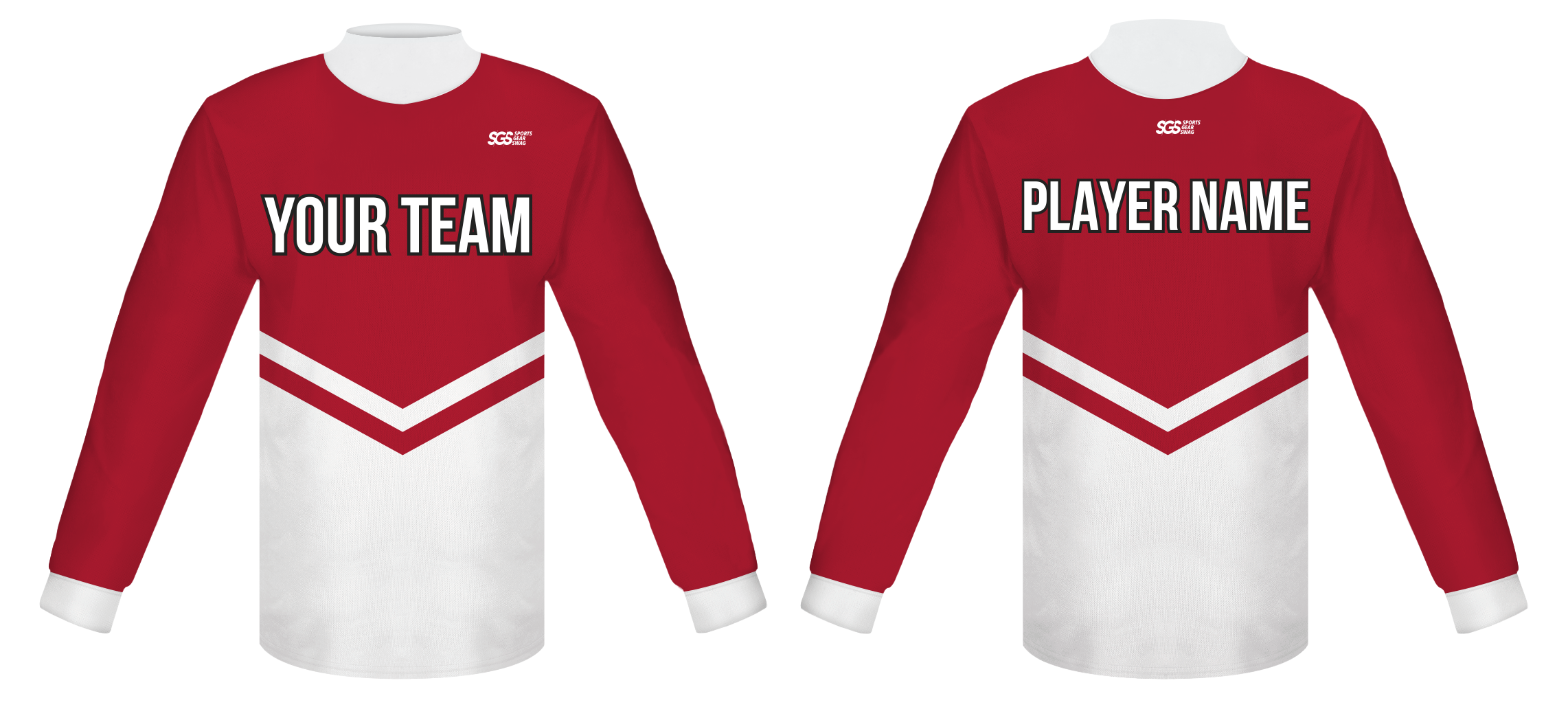 Custom two tone solid adult youth unisex cheerleading long sleeve turtle neck jersey - Jersey