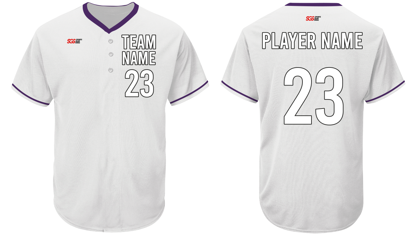 Custom  quality adult youth unisex baseball three  button jersey - Jersey