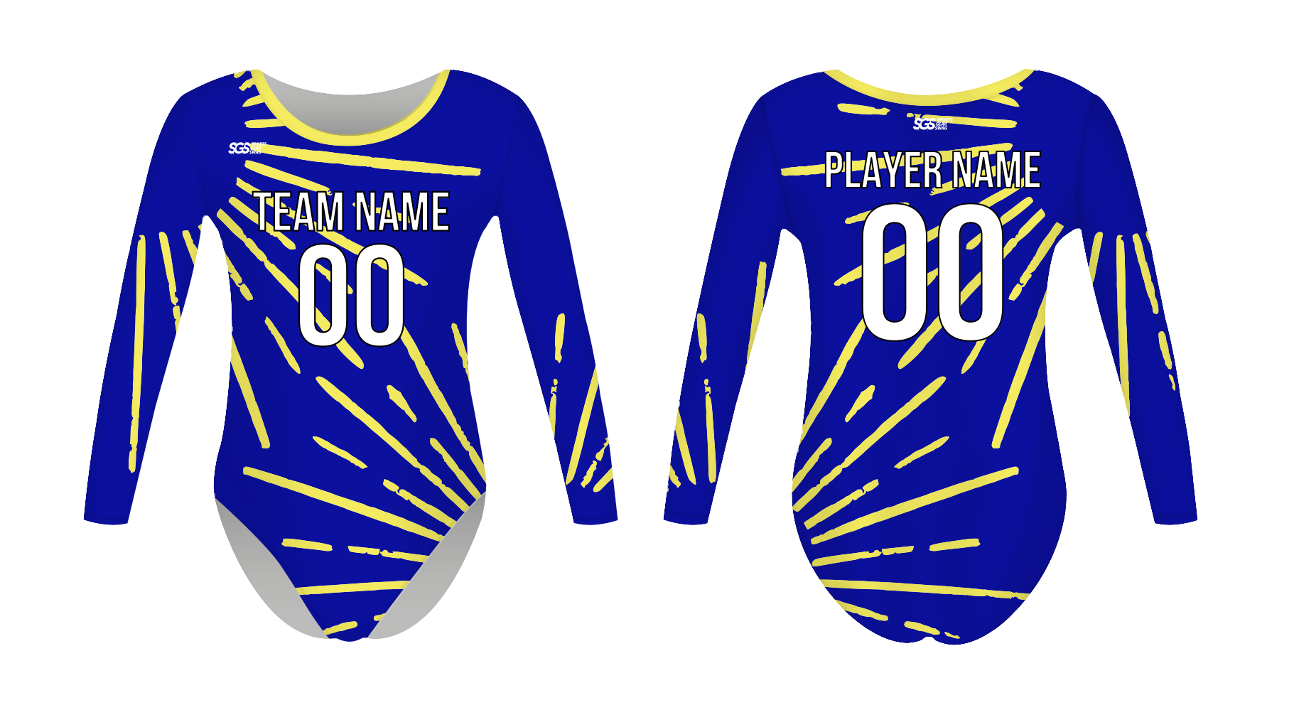 Custom women long sleeve one piece dance uniform sun light - Dance-jerseys