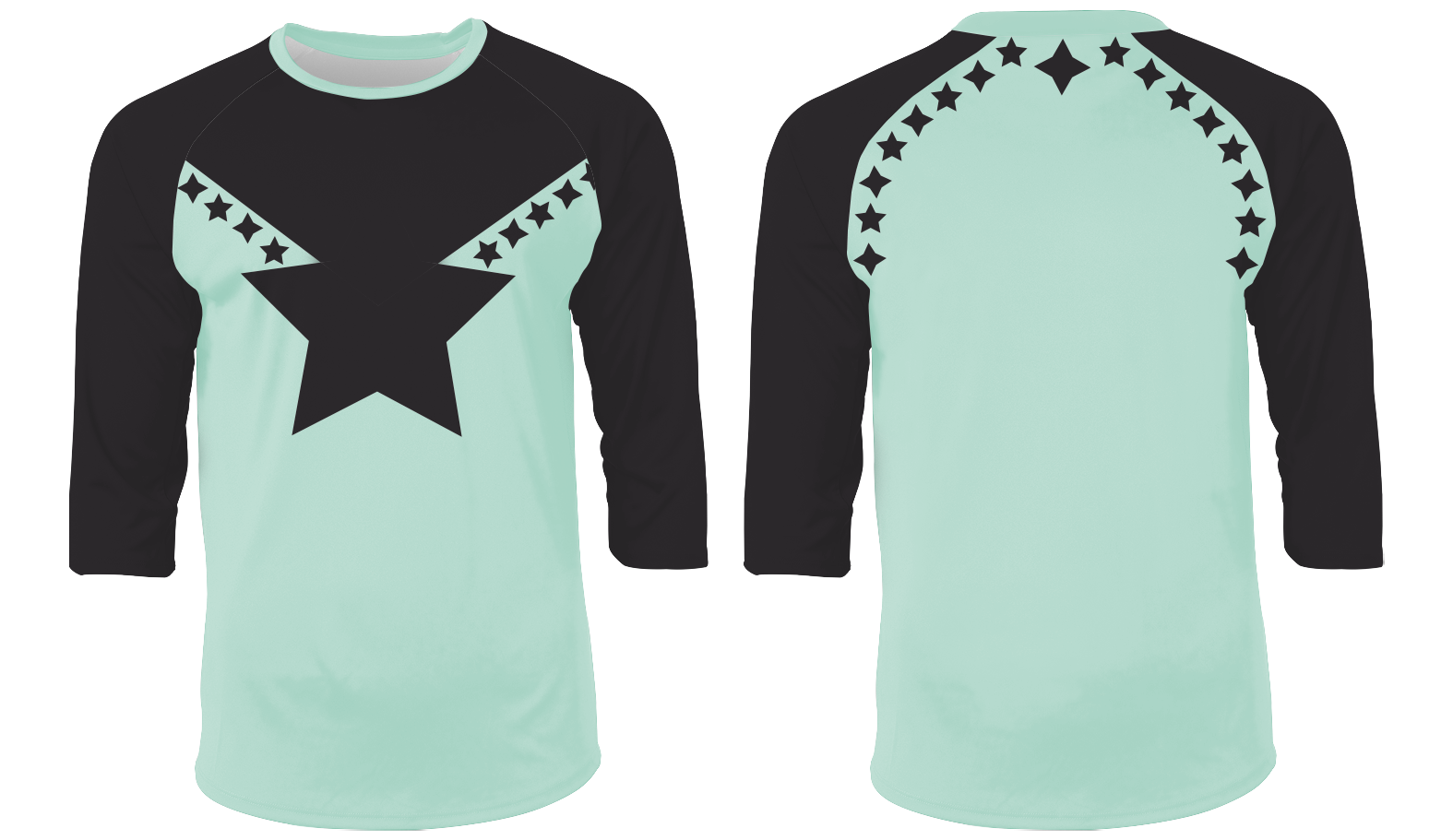 Custom champion star 3/4 sleeve shirt - Shirt-3-4-sleeve