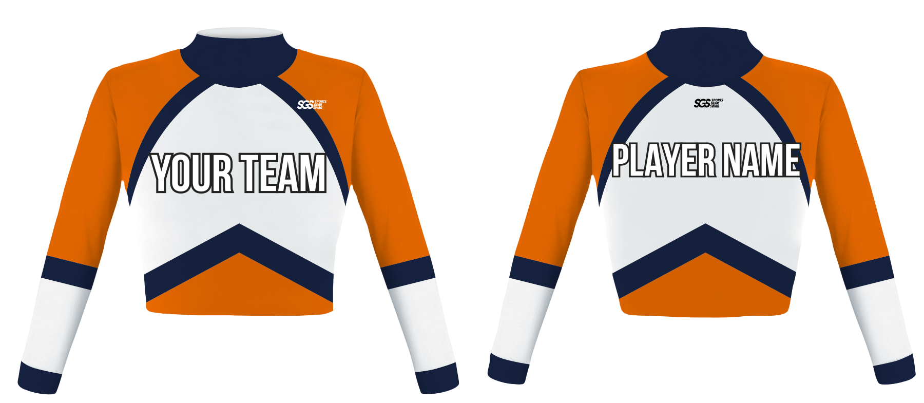 Custom soft style adult youth unisex cheerleading  long sleeve turtle neck jersey - Jersey