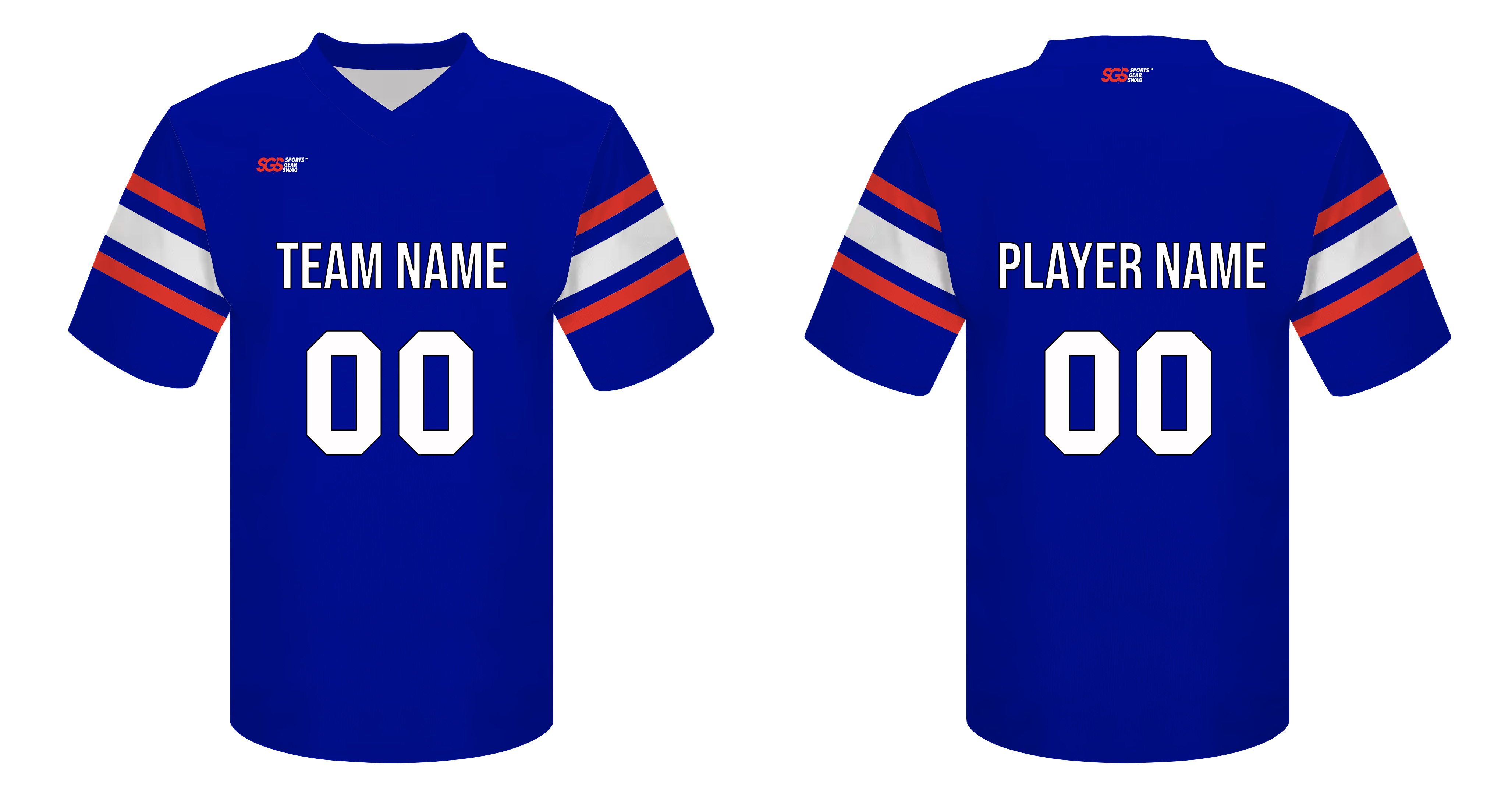 Custom football jersey adult youth unisex cerulean strike - Jersey