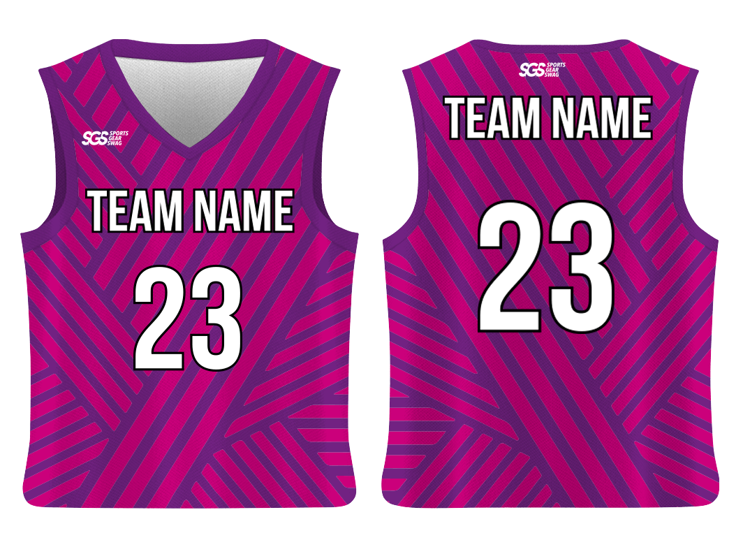Custom crossed diagonal lines adult youth unisex basketball jersey - reversible uniform - Jersey