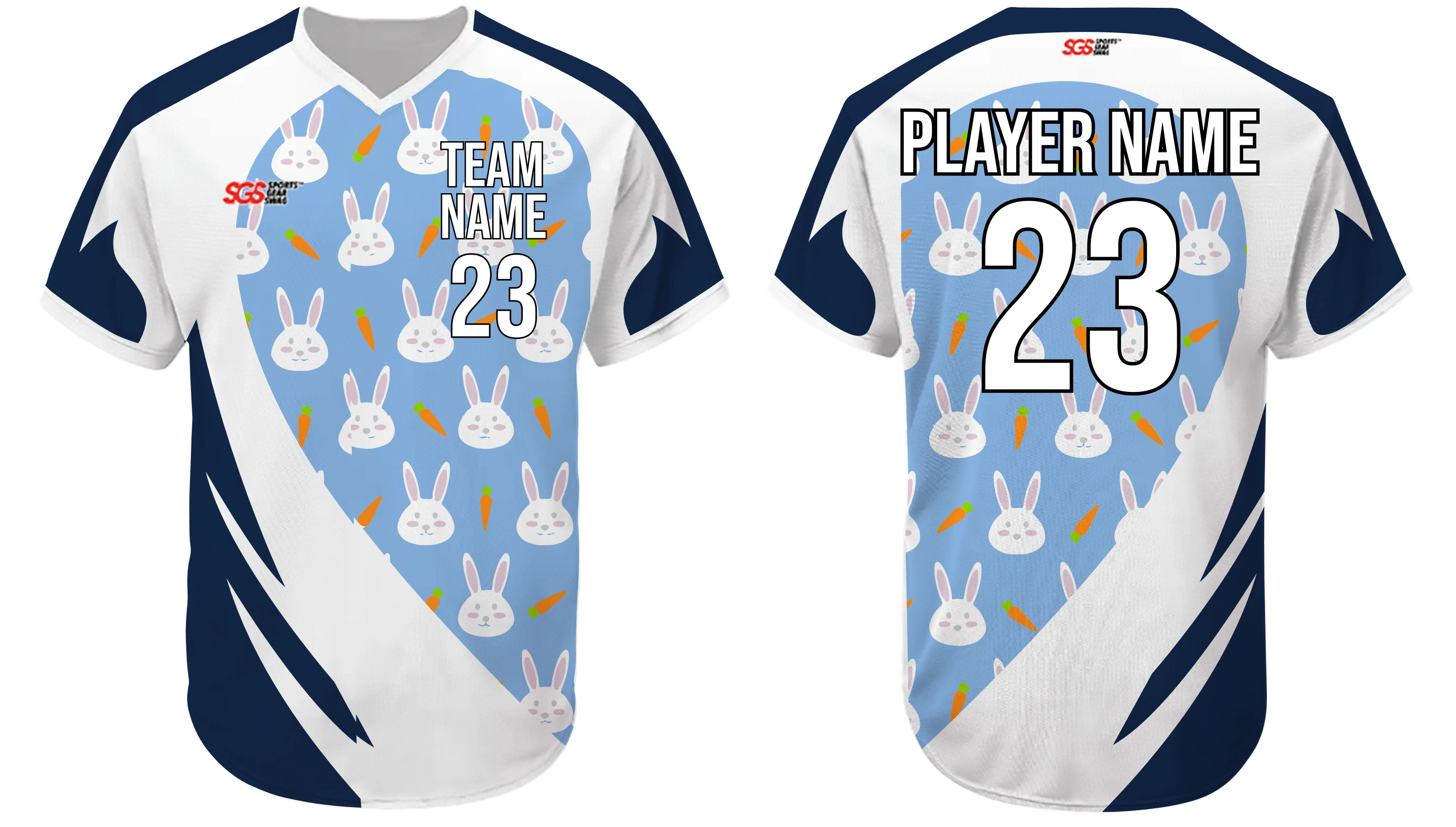 Custom rabbit adult youth unisex baseball easter jersey - Jersey