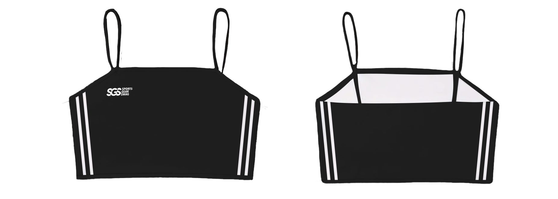 Custom two-piece sporty bathing top double line luxe - Swimming-tops