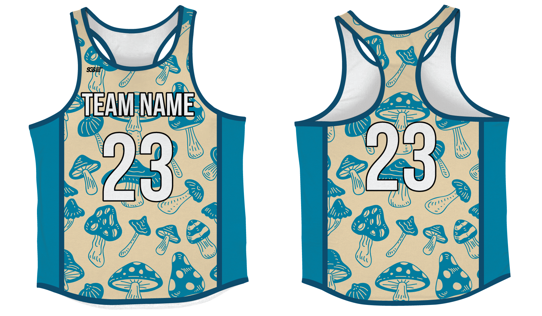 Custom track singlets adult youth unisex mushroom madness - Track-singlets