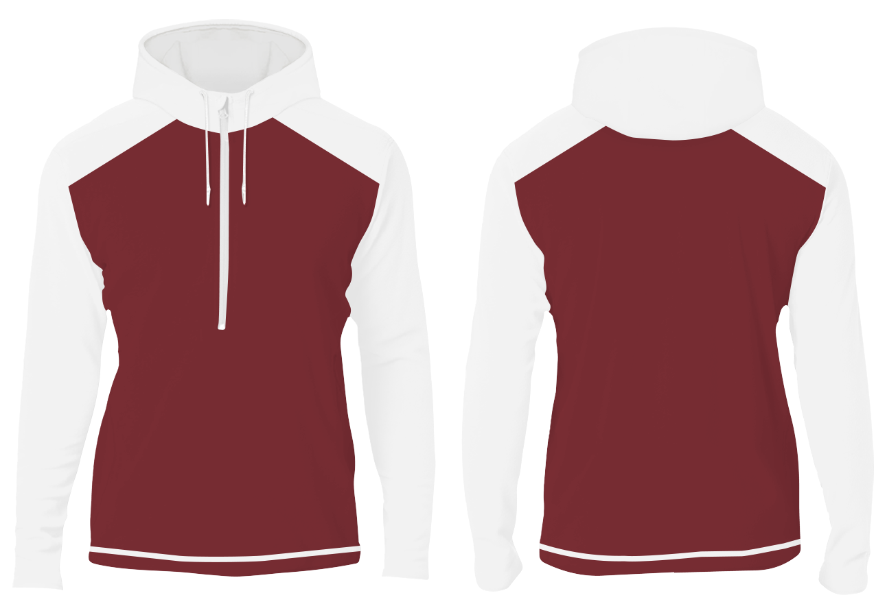 Custom half-zip color block adult youth unisex hoodie - Hoodie