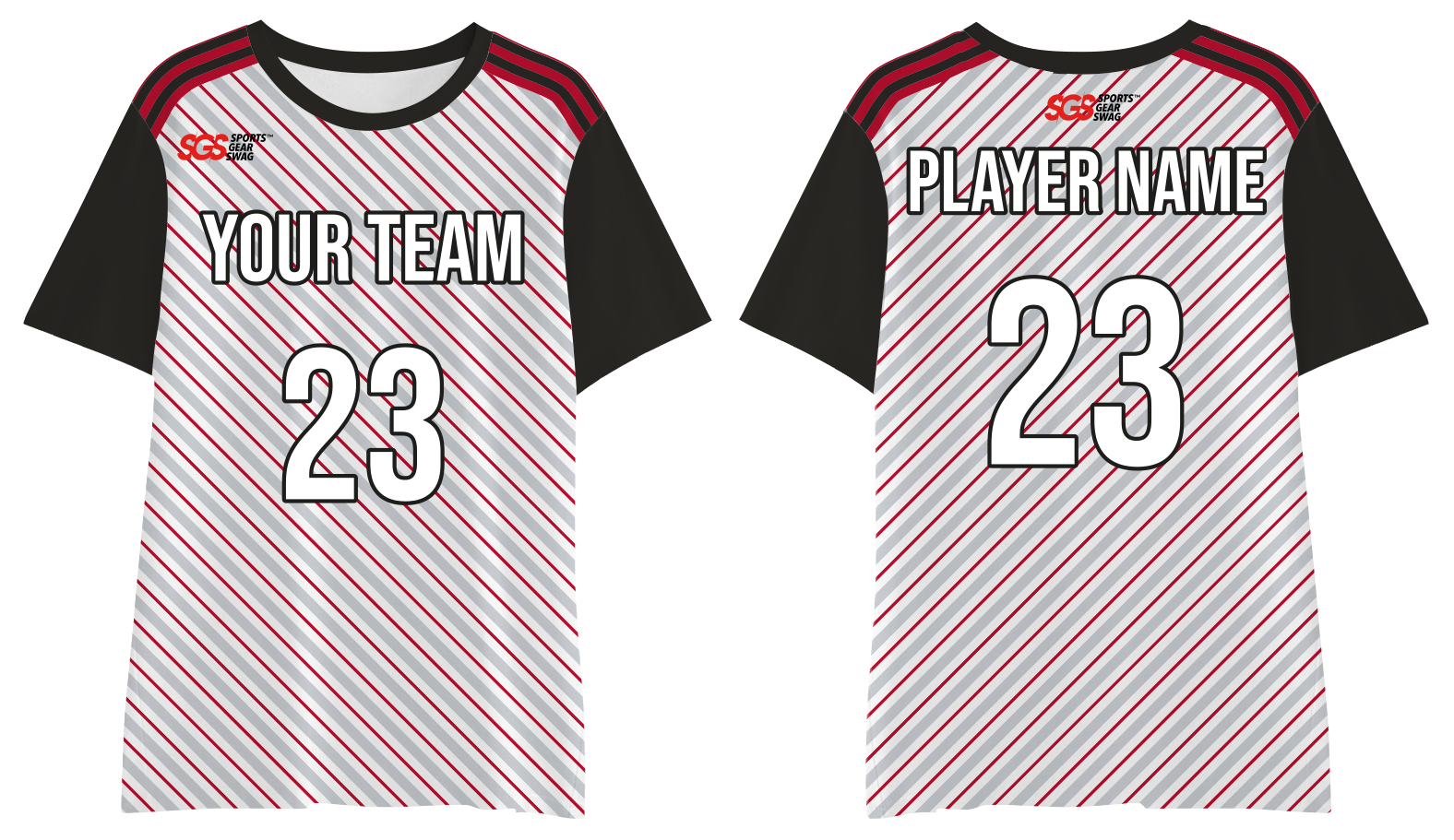 Custom training shirt adult youth unisex red ripple stripes - Shirt