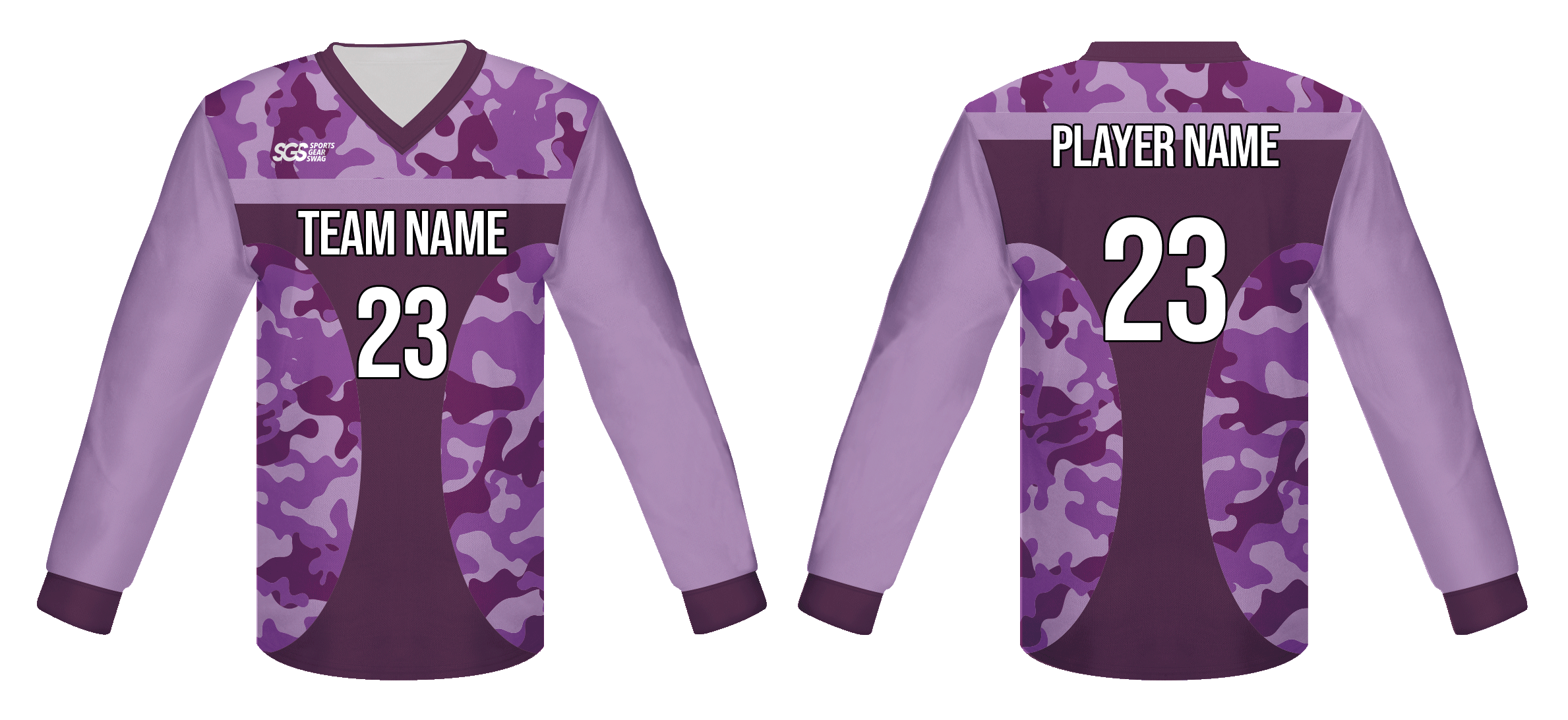 Custom curved side camo adult youth unisex cheerleading long sleeve jersey - Jersey