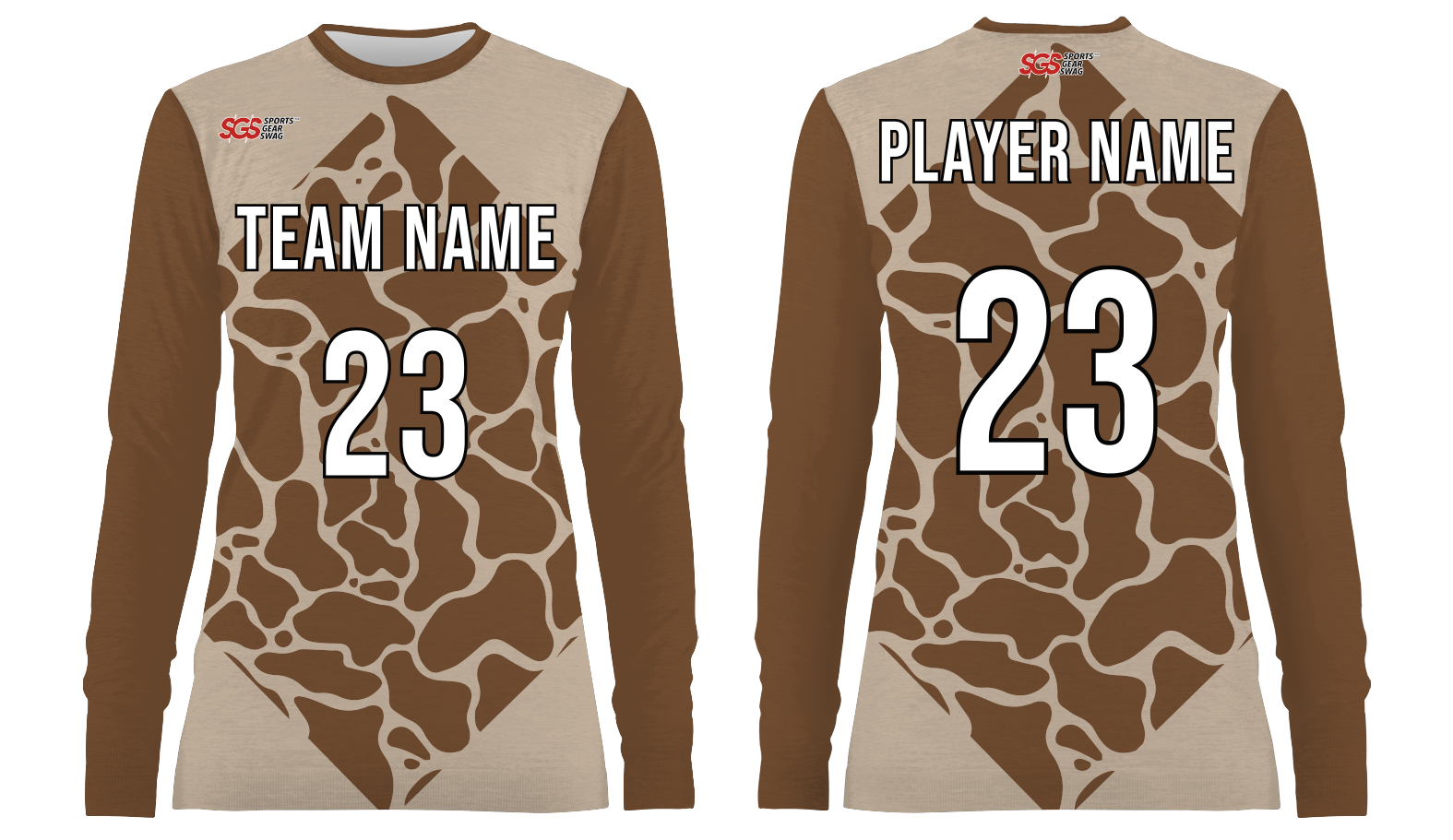Custom animal footprint adult youth unisex long sleeves soccer jerseys - Jersey