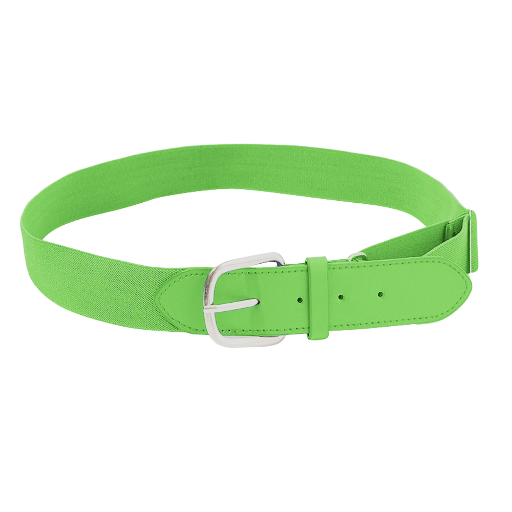 Green adult youth unisex baseball leather belt - Baseball-belts
