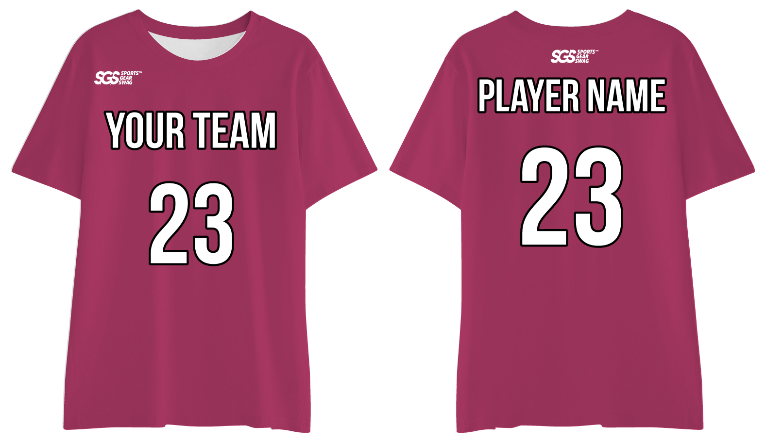 Custom dark pink adult youth unisex comfort short-sleevet shirt - Shirt