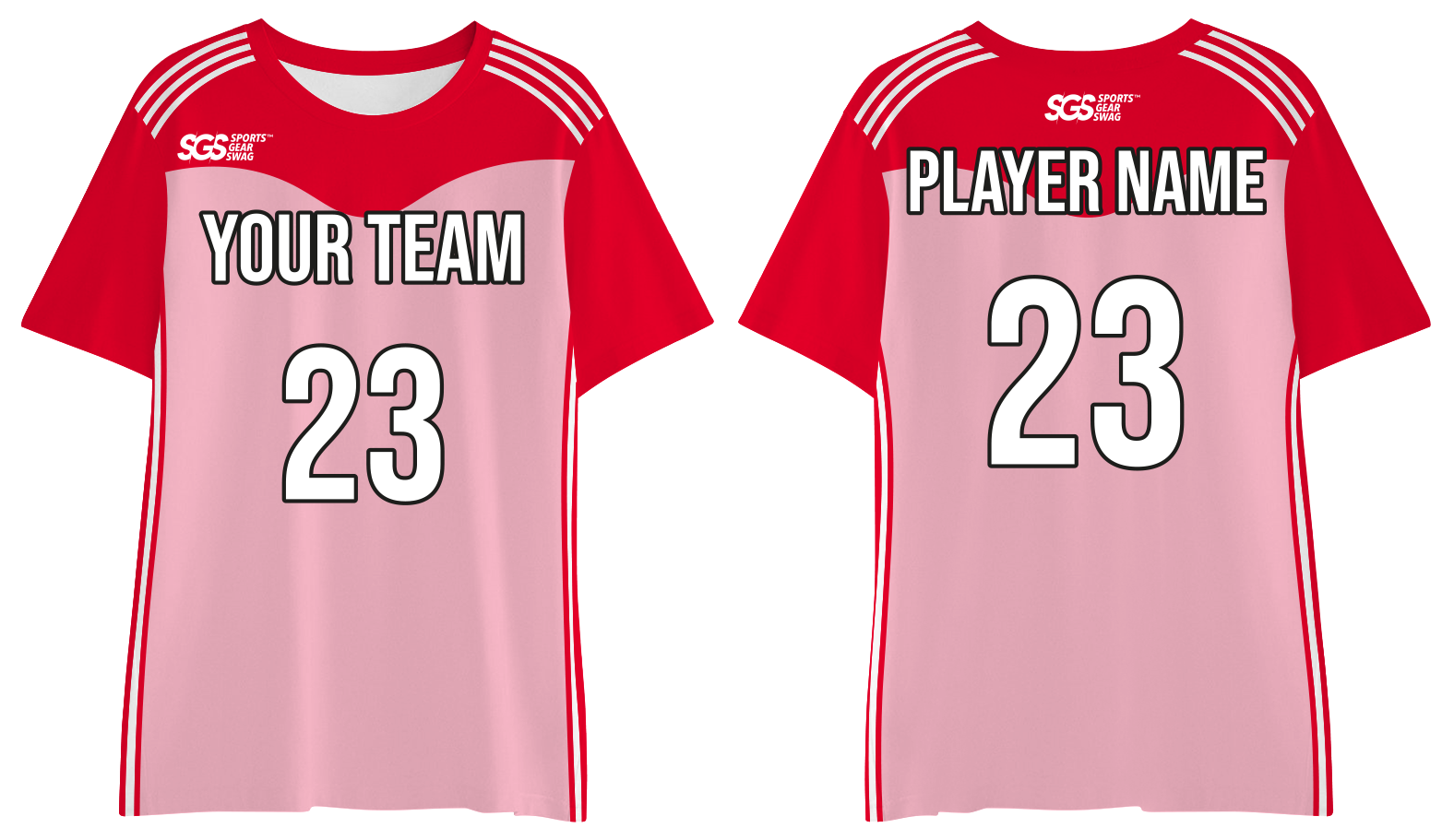 Custom solid pink adult youth unisex shirts - Jersey