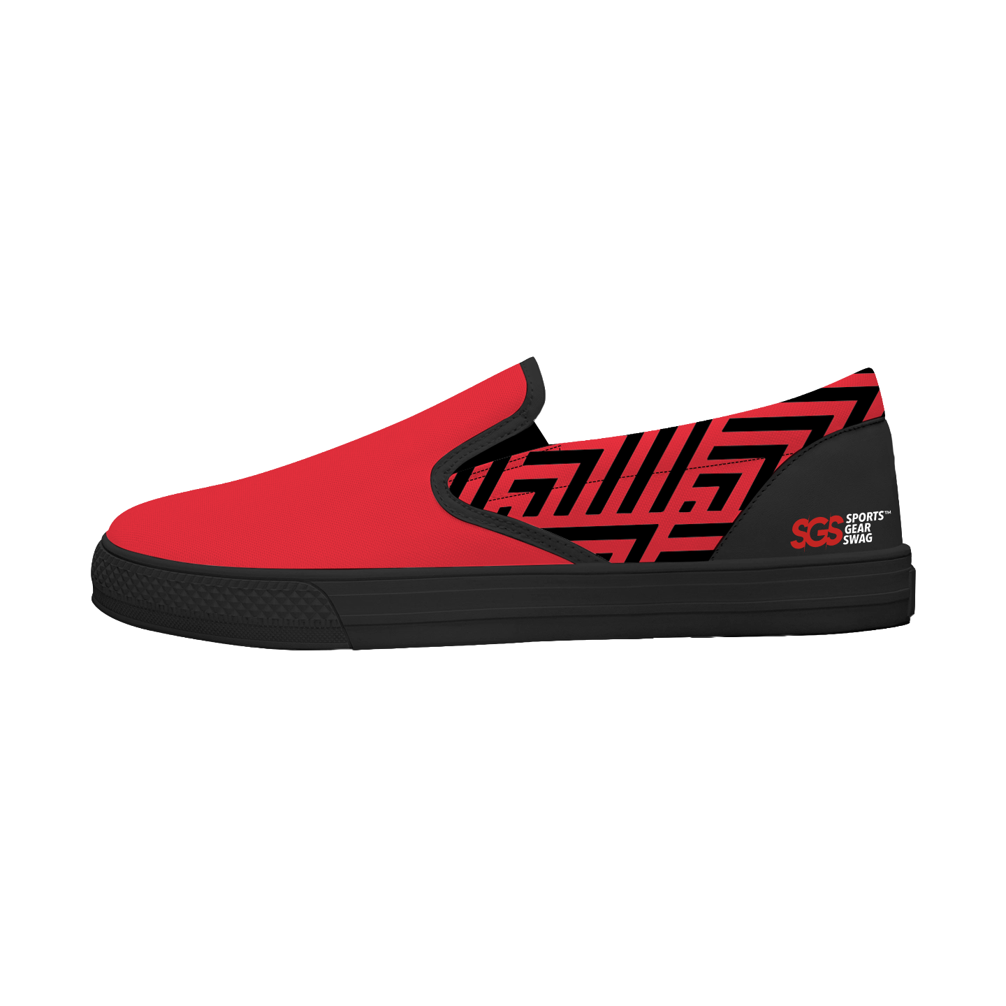 Custom slip on shoes black curved - Slip-on-shoes
