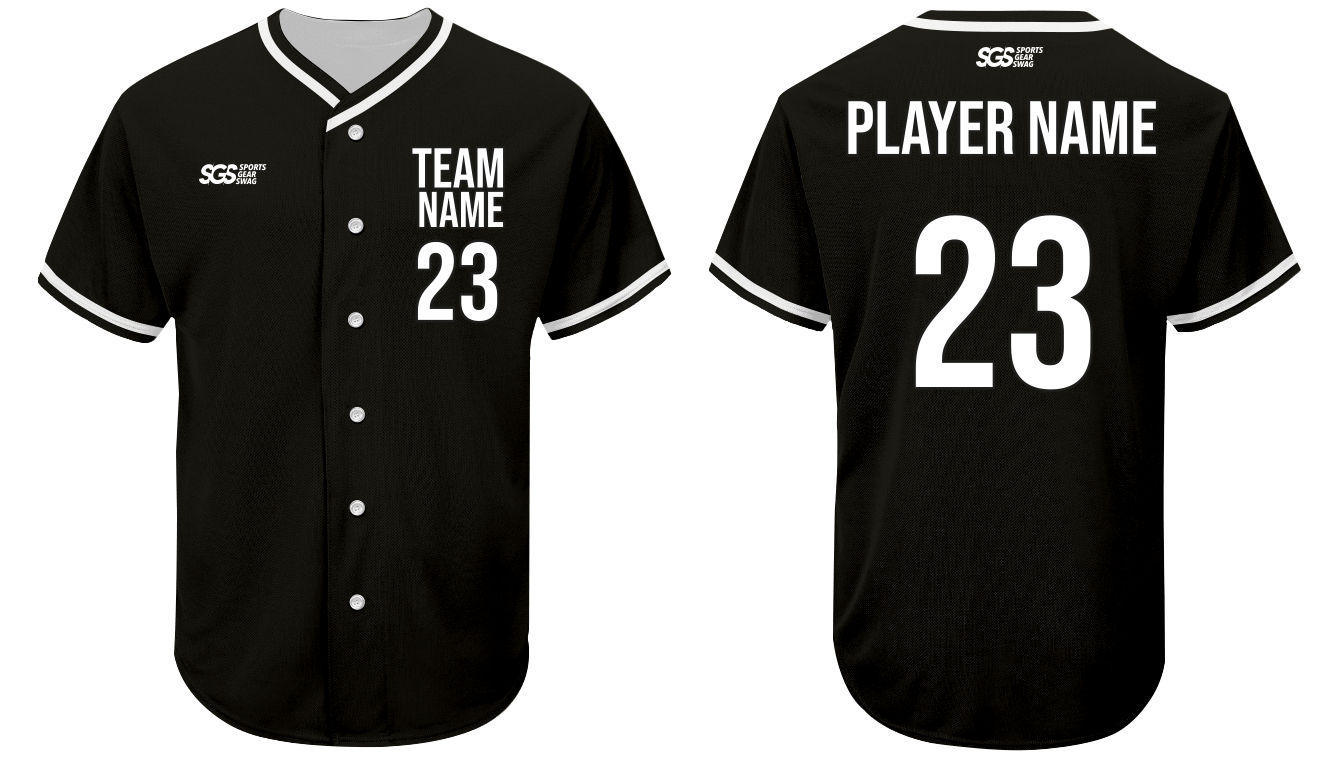 Custom bleak  adult youth unisex full buttons baseball jersey - Jersey