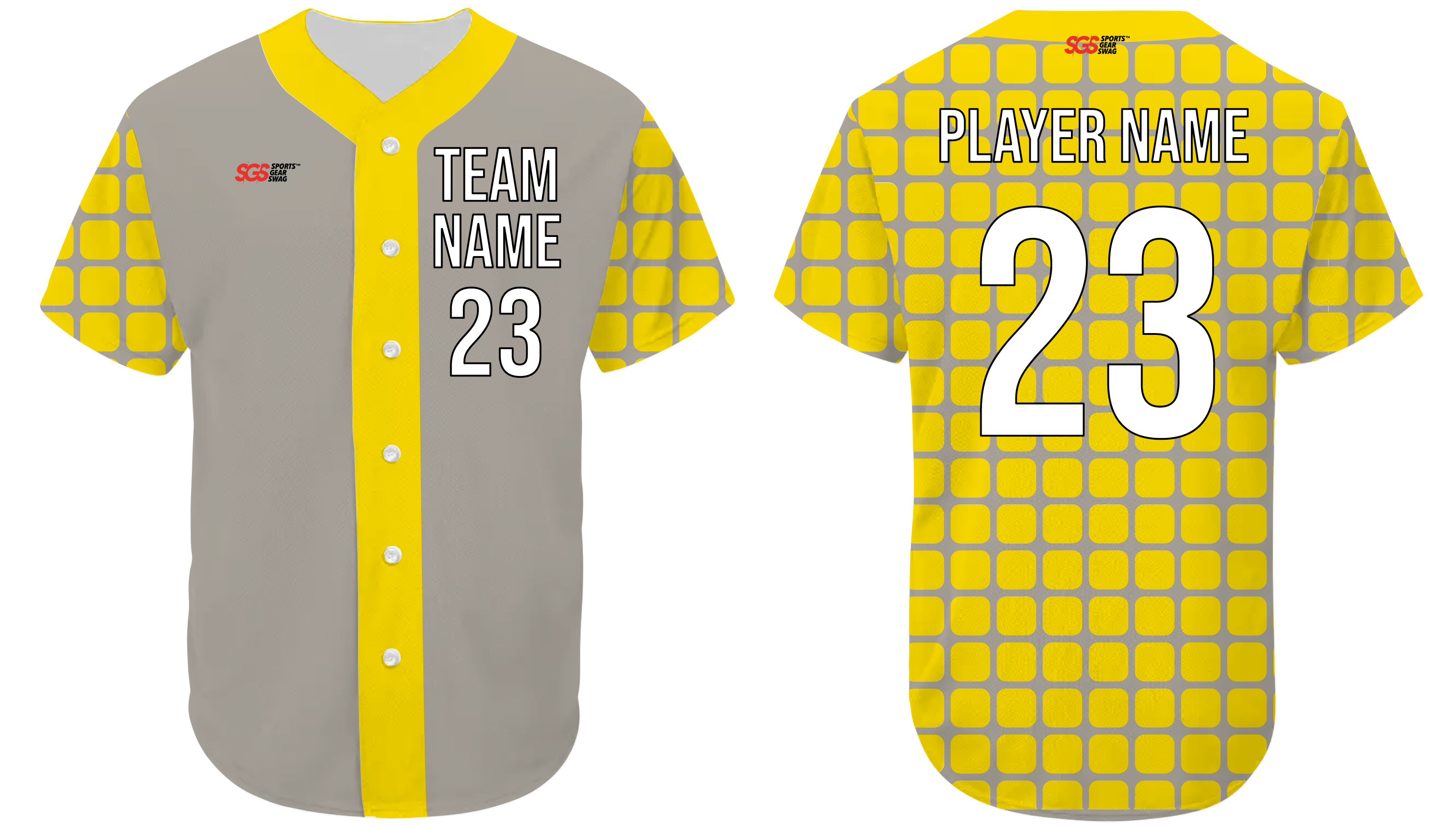 Custom grid shapes adult youth unisex softball jersey - Jersey