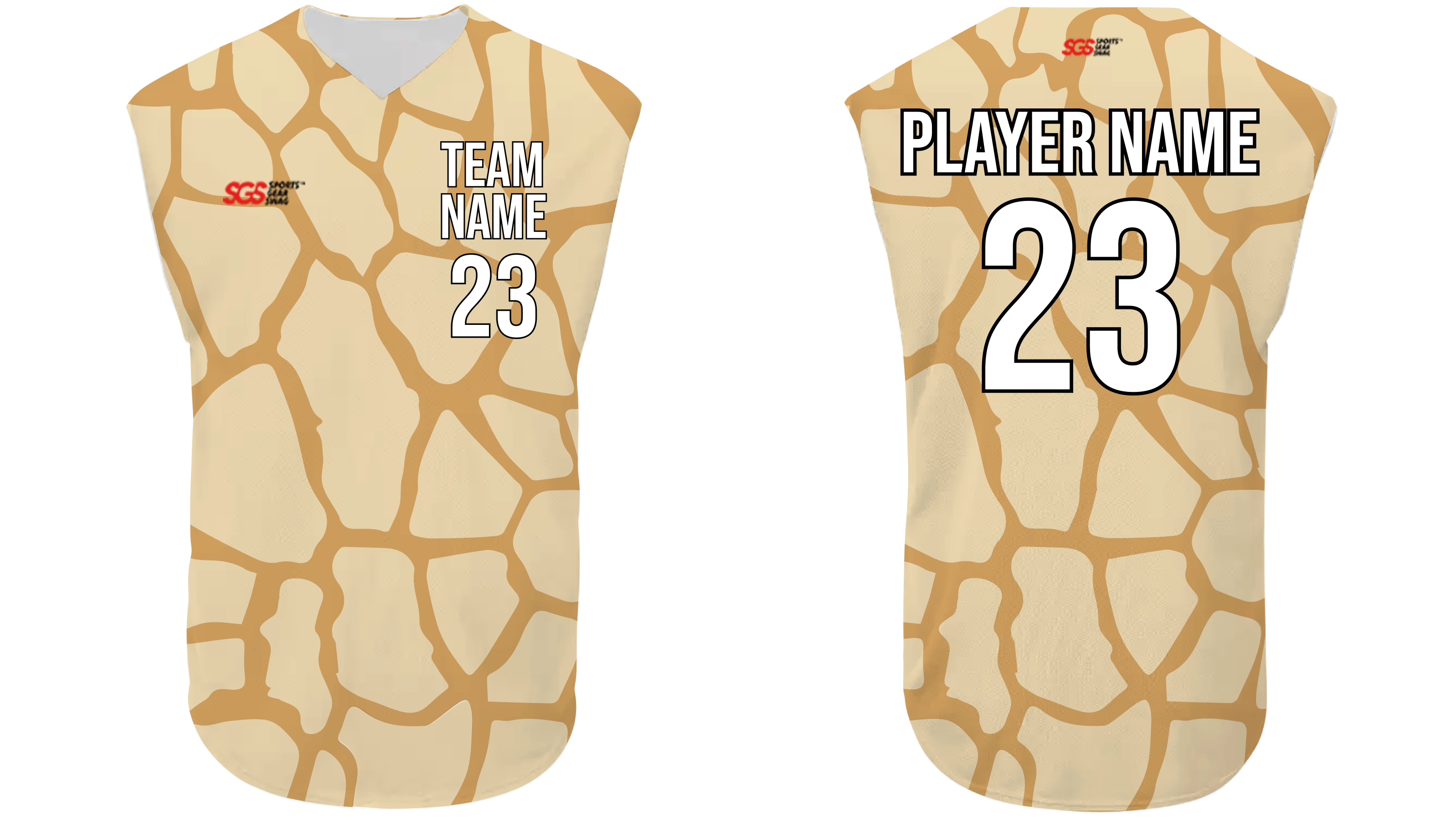 Custom  animal skin sleeveless adult youth unisex softball jersey - Jersey