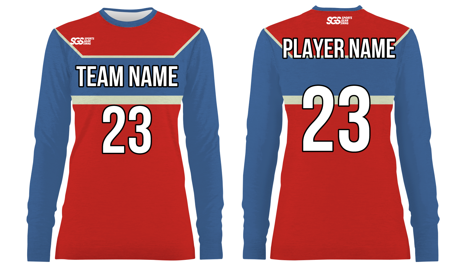 Custom blocks solids adult youth unisex long sleeves soccer jerseys - Jersey