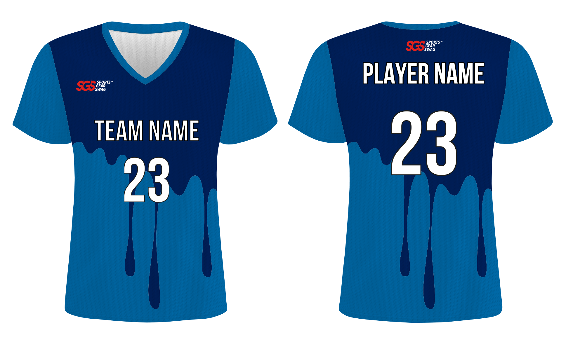 Custom water drop abstract adult youth soccer jersey - Jersey