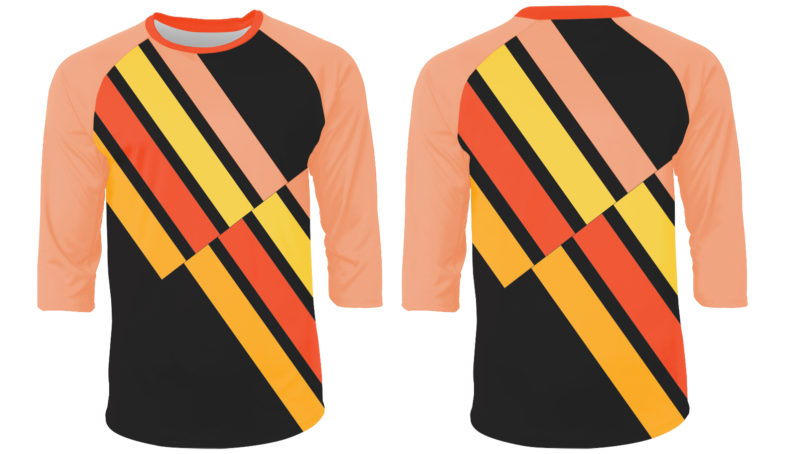 Custom modern stripe 3/4 sleeve shirt - Shirt-3-4-sleeve