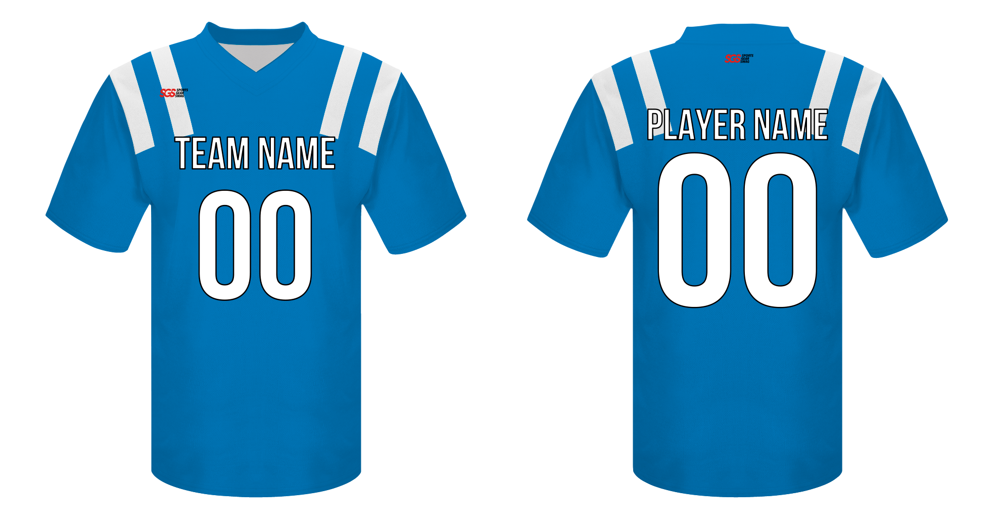 Custom football jersey adult youth unisex sapphire strength - Jersey