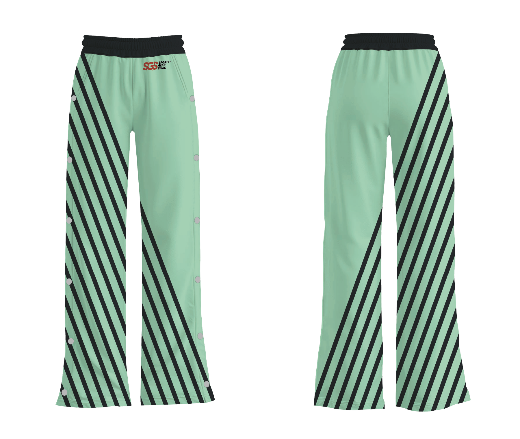 Custom breakaway wide leg pants adult youth unisex striped style - Wide-leg-pants