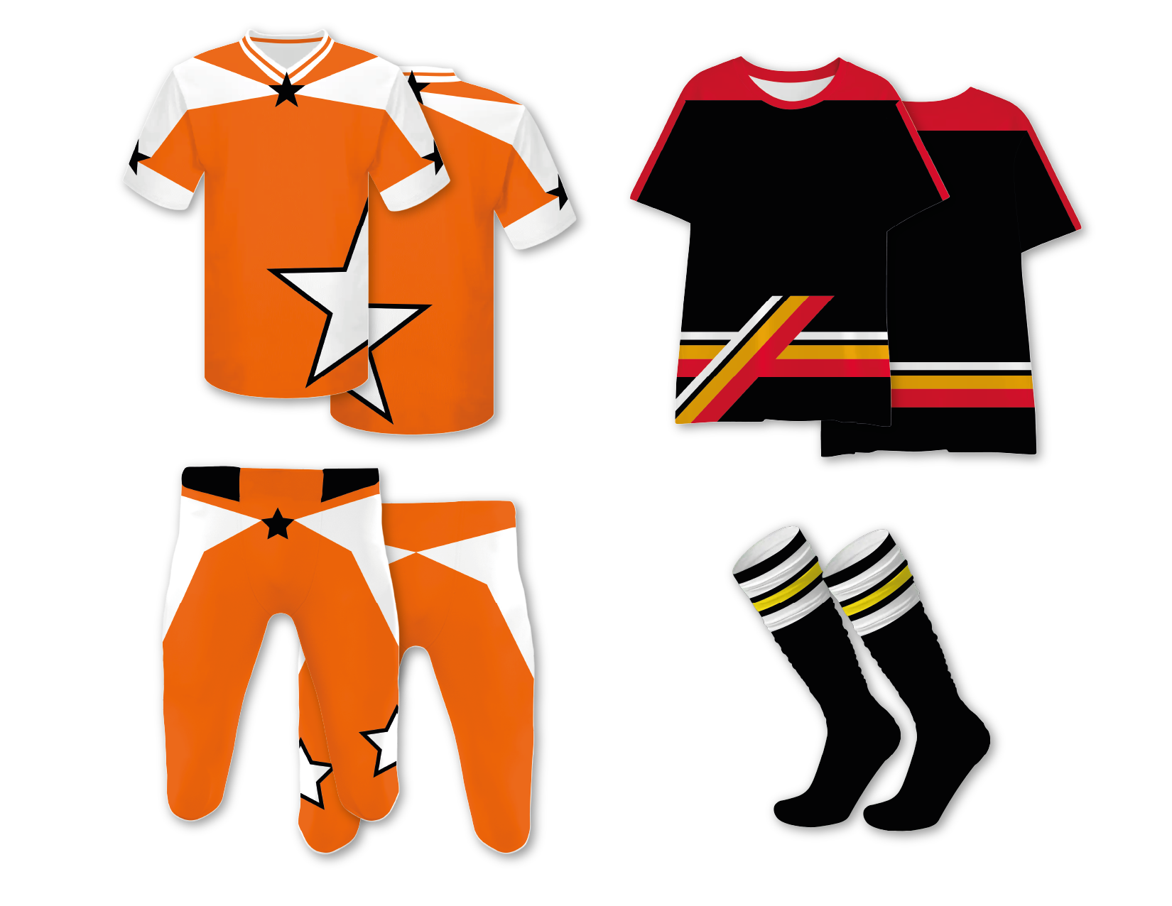 Custom half stars adult youth unisex football jersey - Jersey