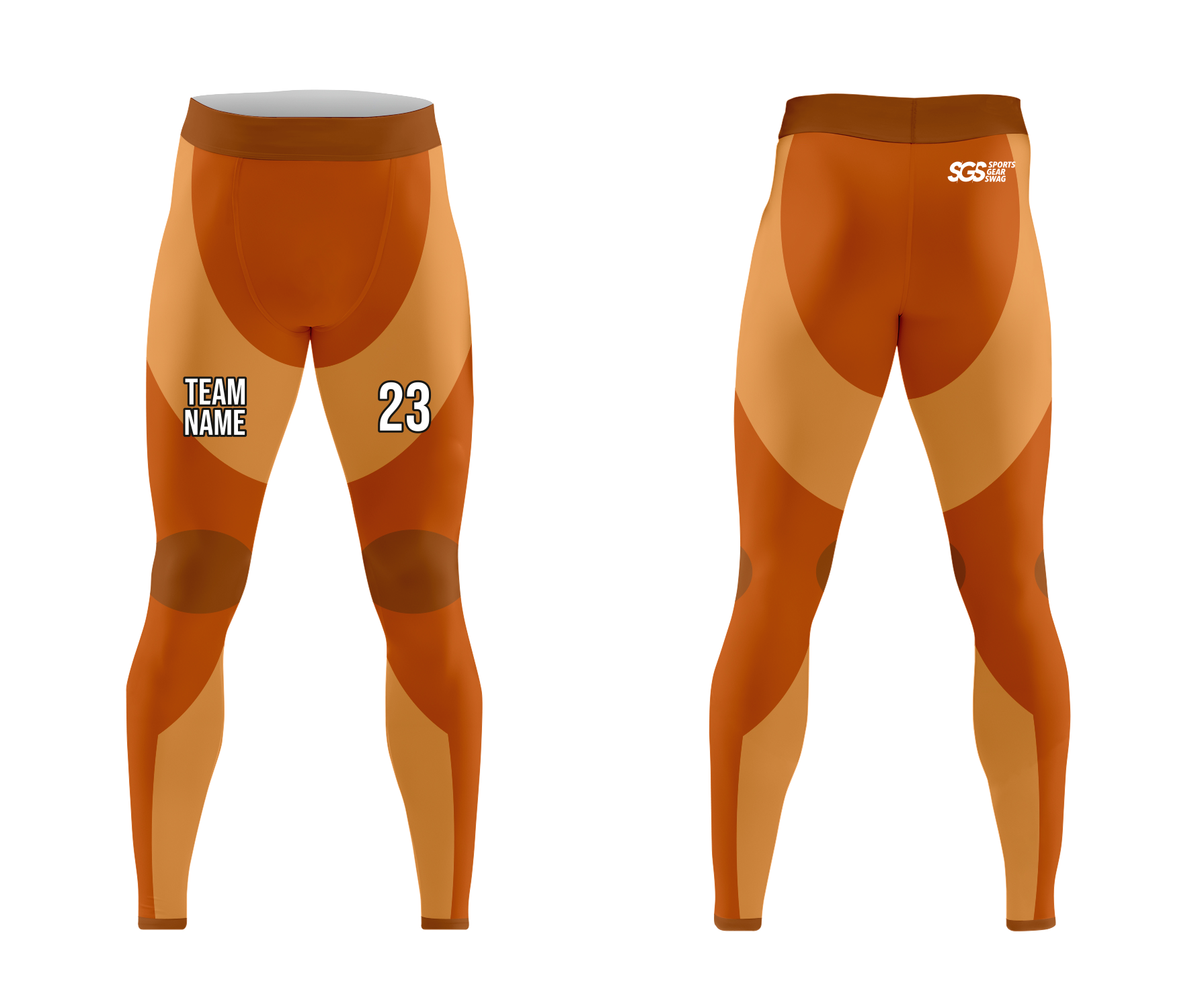 Custom vibrant adult youth unisex full calf compression tights - Compression-tights