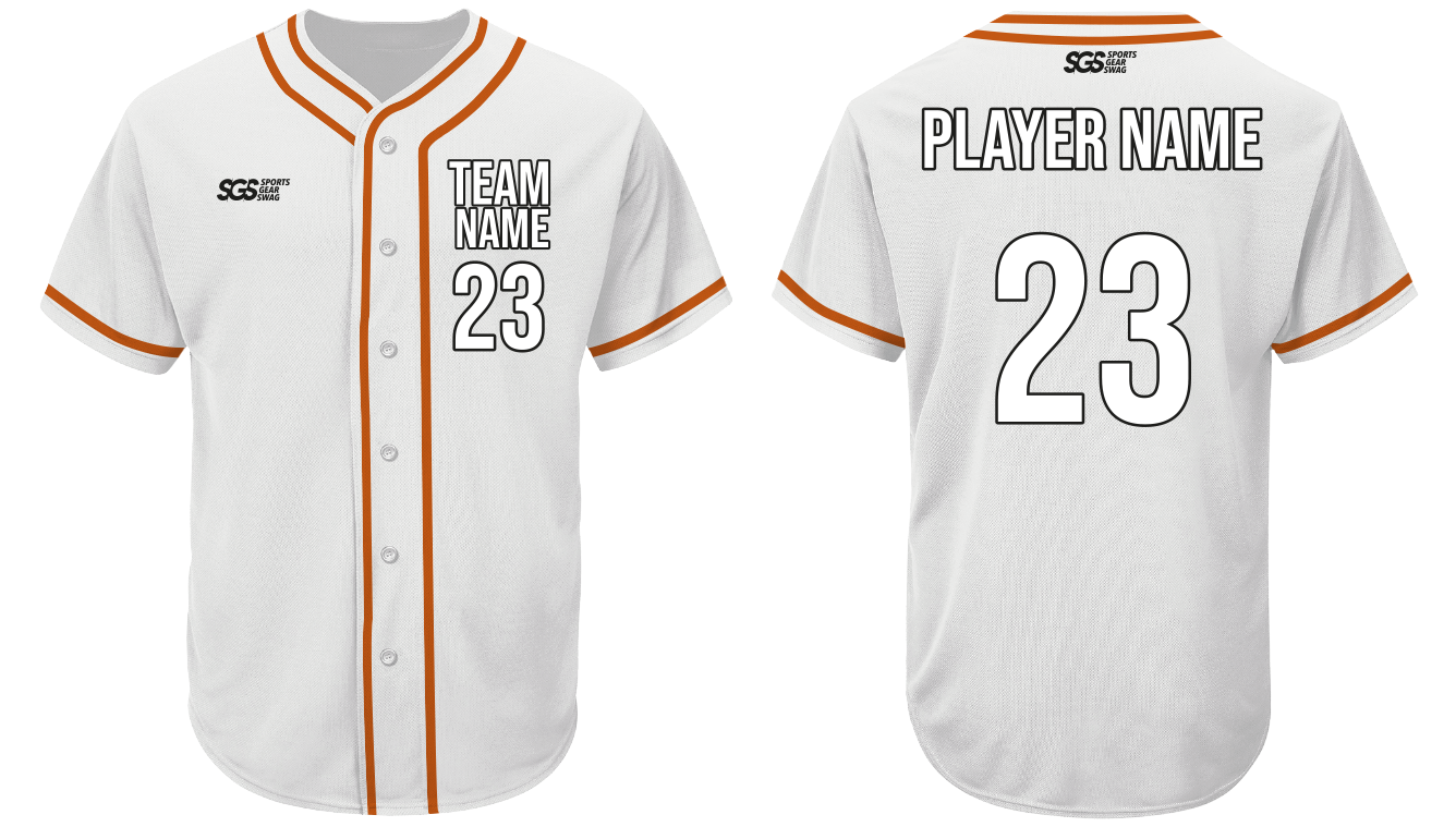 Custom ivory  adult youth unisex full buttons softball jersey - Jersey