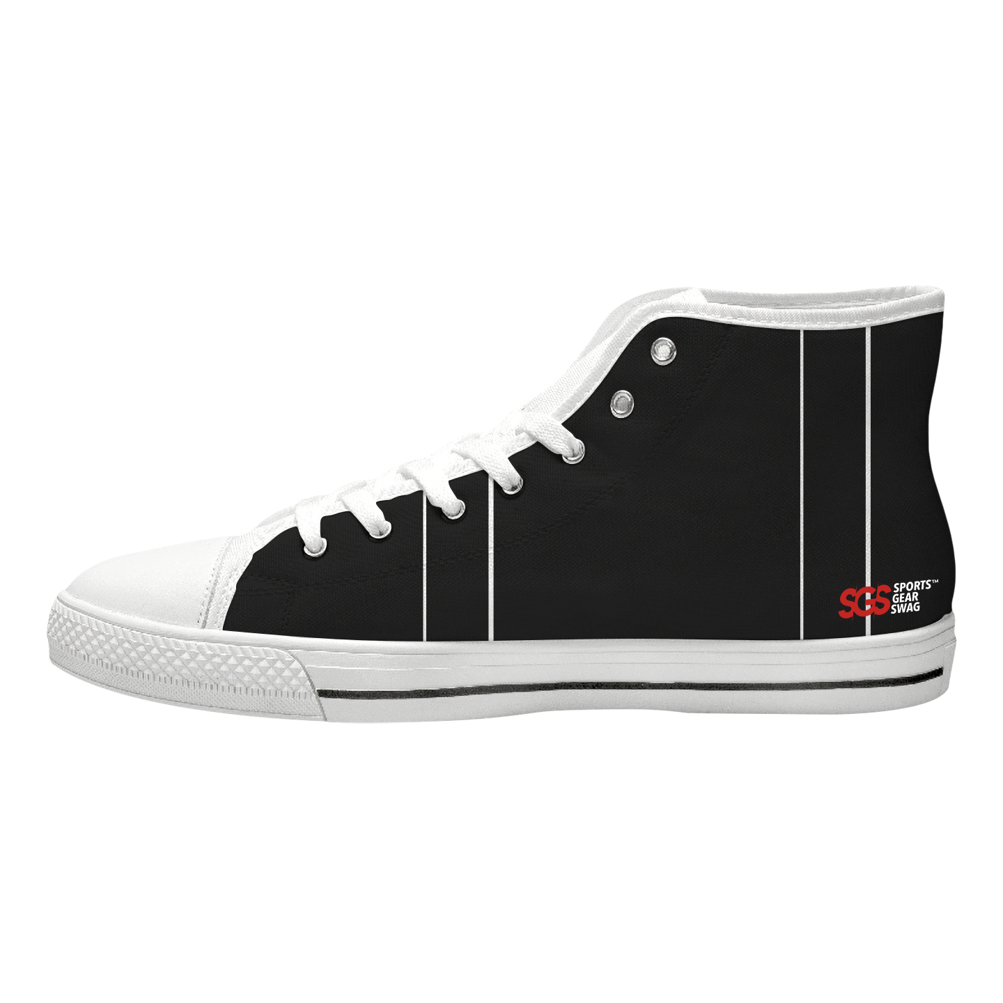 Custom high top canvas shoes white runner flow - High-top-shoes